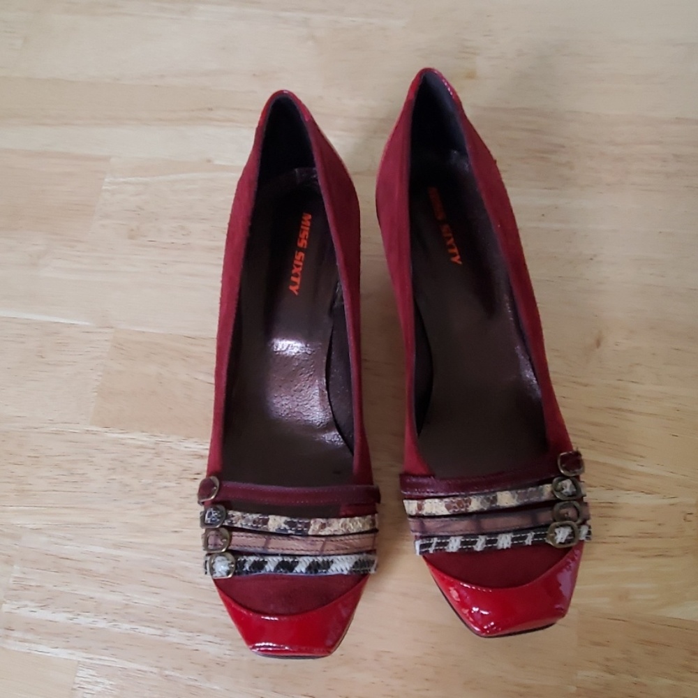 Funky red heels